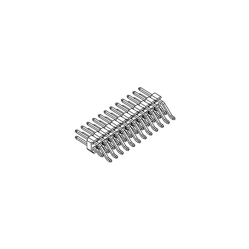 排针PH2.54mm 双排卧式系列